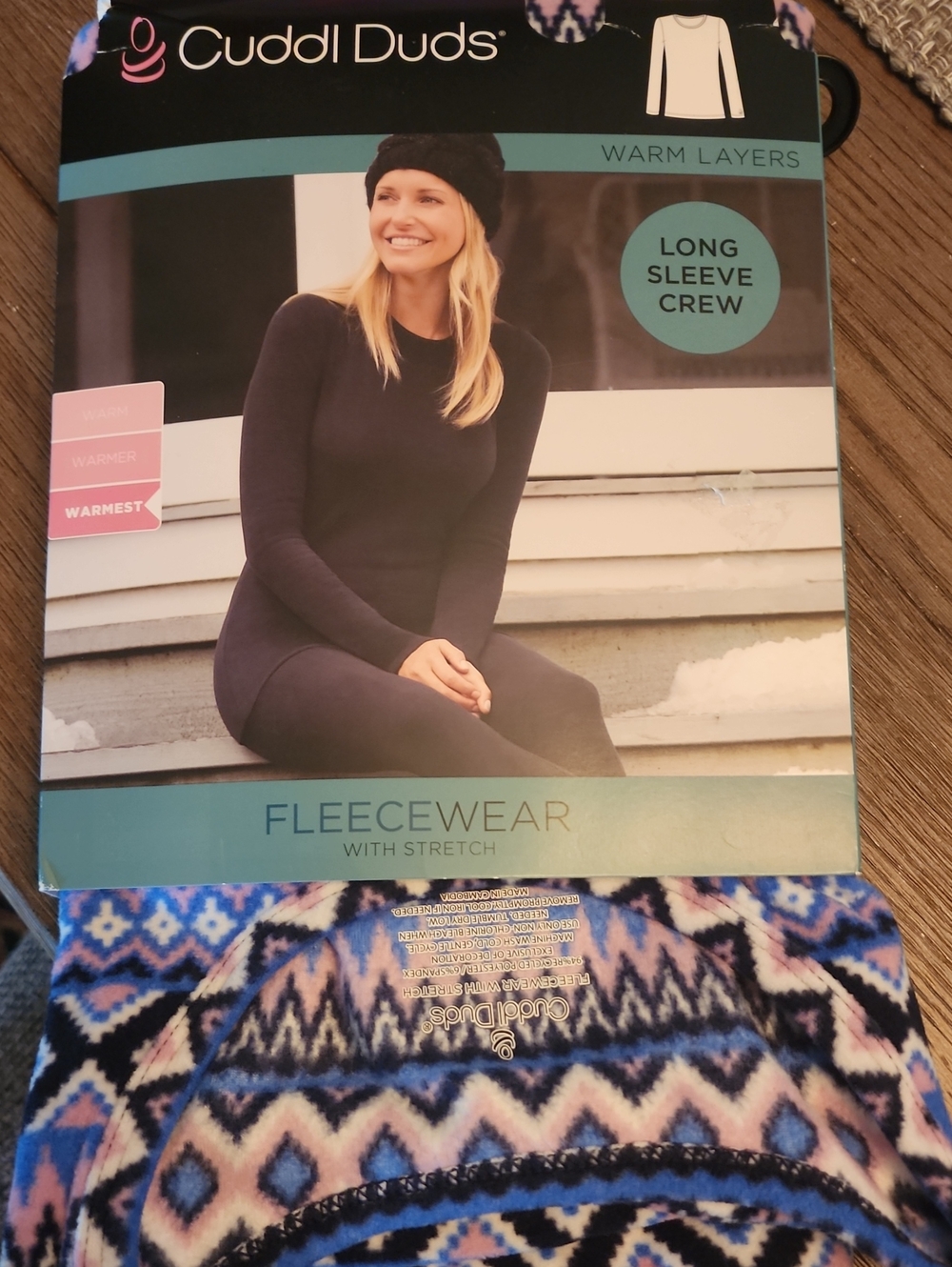 Cuddl Duds NEW Long Sleeve Crew Top
